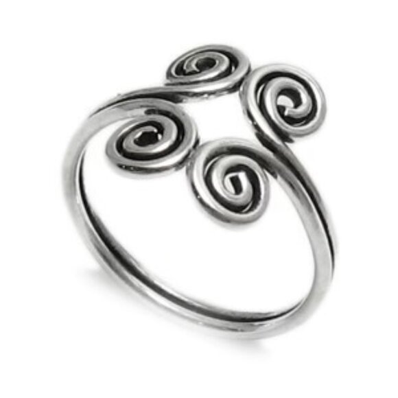 STERLING SILVER SWIRL DESIGNED TOE RING. STYLE 4 - Picture 1 of 1